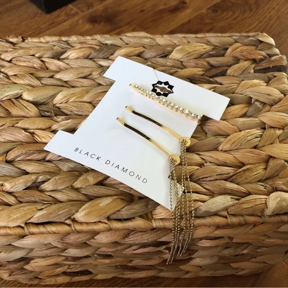 Black Diamond gold glam girl Bobby pin set